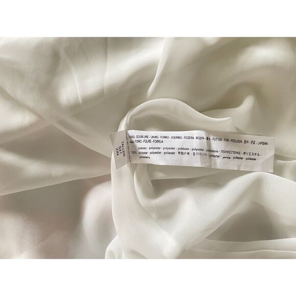 Zara White Satin Cut-Out Mini Dress Blogger Favorite Backless Strappy Slip XXL - Picture 9 of 11